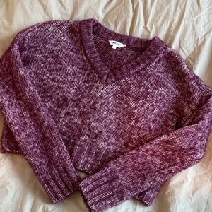 KOTN Burgundy V-Neck Sweater
